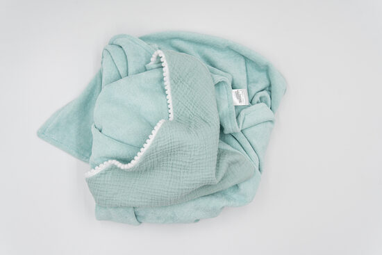 Hooded towel - Mint green